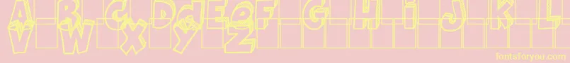 JackpotDemo Font – Yellow Fonts on Pink Background