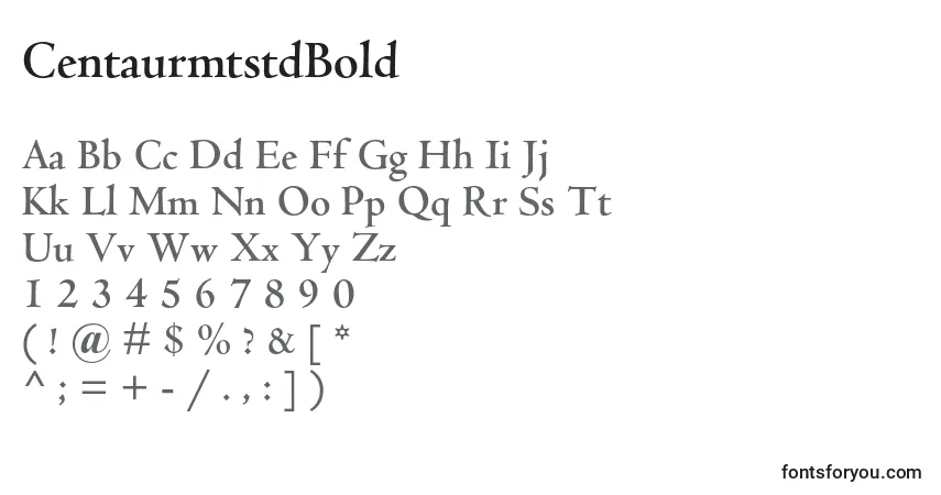 Шрифт CentaurmtstdBold – алфавит, цифры, специальные символы