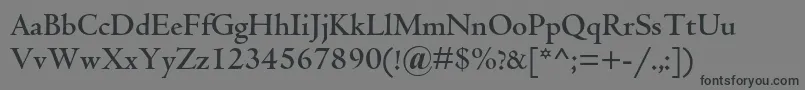 CentaurmtstdBold Font – Black Fonts on Gray Background
