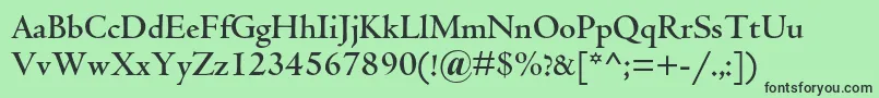 CentaurmtstdBold Font – Black Fonts on Green Background