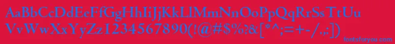 CentaurmtstdBold Font – Blue Fonts on Red Background