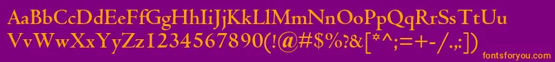 CentaurmtstdBold Font – Orange Fonts on Purple Background
