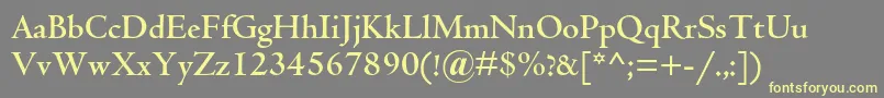 CentaurmtstdBold Font – Yellow Fonts on Gray Background