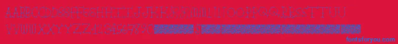 Farmbarns Font – Blue Fonts on Red Background
