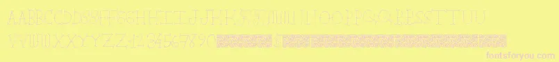 Farmbarns Font – Pink Fonts on Yellow Background