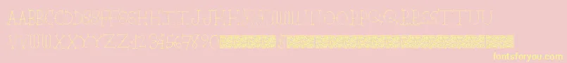 Farmbarns Font – Yellow Fonts on Pink Background