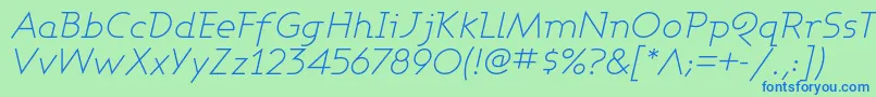 fuente AshbyLightItalic – Fuentes Azules Sobre Fondo Verde