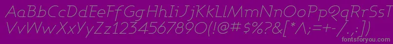 fuente AshbyLightItalic – Fuentes Grises Sobre Fondo Morado