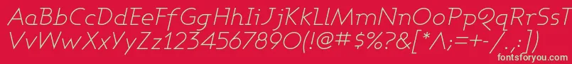 fuente AshbyLightItalic – Fuentes Verdes Sobre Fondo Rojo