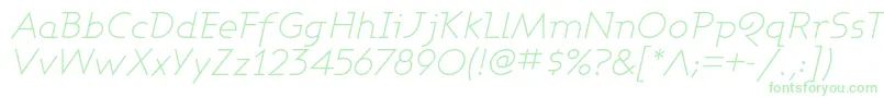 Шрифт AshbyLightItalic – зелёные шрифты