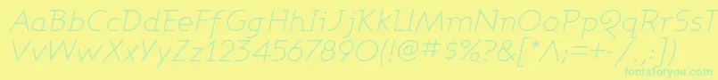 fuente AshbyLightItalic – Fuentes Verdes Sobre Fondo Amarillo