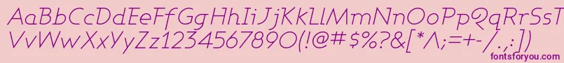 fuente AshbyLightItalic – Fuentes Moradas Sobre Fondo Rosa