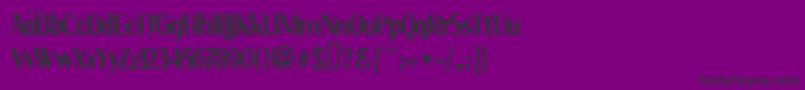 フォントSerin – 紫の背景に黒い文字