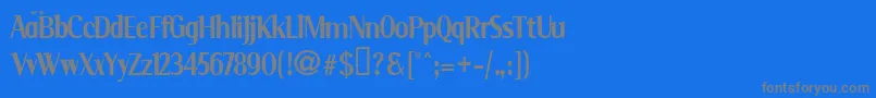 フォントSerin – 青い背景に灰色の文字