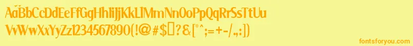 Serin Font – Orange Fonts on Yellow Background