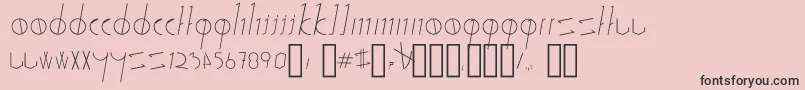 フォントSticksStones – ピンクの背景に黒い文字
