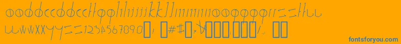 SticksStones-fontti – siniset fontit oranssilla taustalla