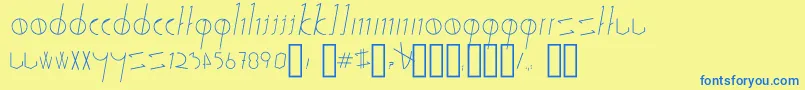 SticksStones Font – Blue Fonts on Yellow Background