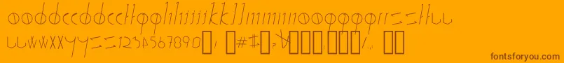 SticksStones Font – Brown Fonts on Orange Background