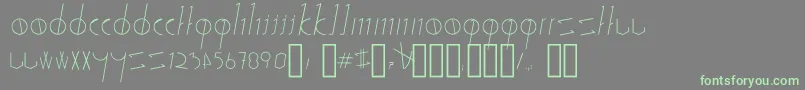 SticksStones Font – Green Fonts on Gray Background