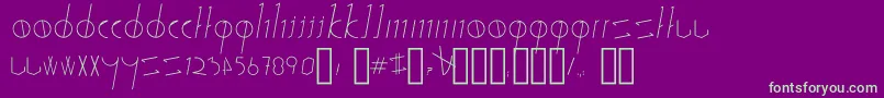 SticksStones-fontti – vihreät fontit violetilla taustalla