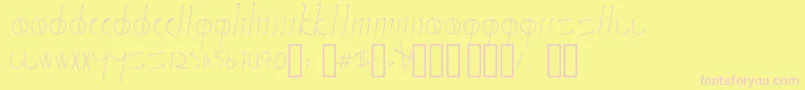 Fonte SticksStones – fontes rosa em um fundo amarelo