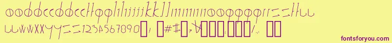 SticksStones Font – Purple Fonts on Yellow Background