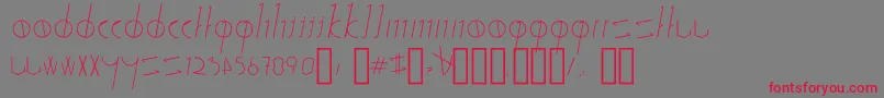 SticksStones-Schriftart – Rote Schriften auf grauem Hintergrund