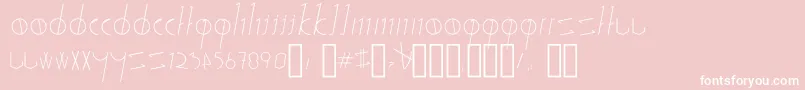 SticksStones-Schriftart – Weiße Schriften auf rosa Hintergrund