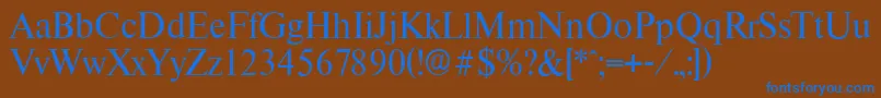 ThamesserialRegular Font – Blue Fonts on Brown Background