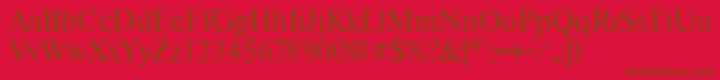 ThamesserialRegular Font – Brown Fonts on Red Background