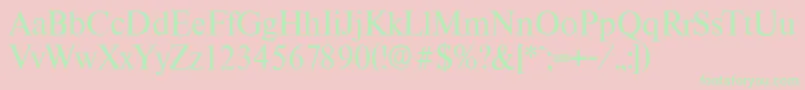 Police ThamesserialRegular – polices vertes sur fond rose