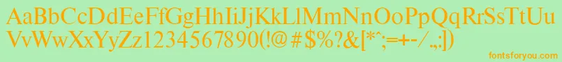 ThamesserialRegular Font – Orange Fonts on Green Background