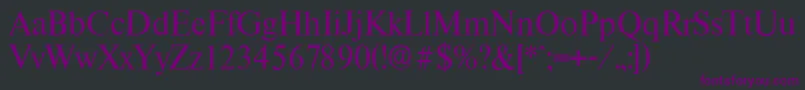 ThamesserialRegular Font – Purple Fonts on Black Background