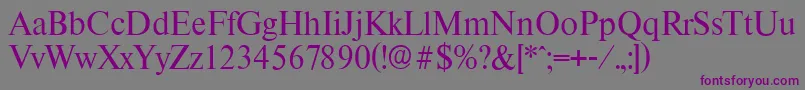 ThamesserialRegular Font – Purple Fonts on Gray Background