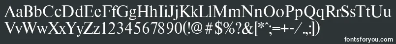 ThamesserialRegular Font – White Fonts on Black Background