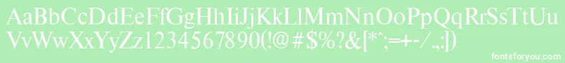 ThamesserialRegular Font – White Fonts on Green Background