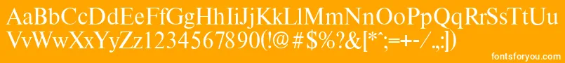 フォントThamesserialRegular – オレンジの背景に白い文字