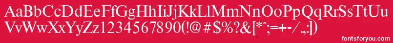 ThamesserialRegular Font – White Fonts on Red Background