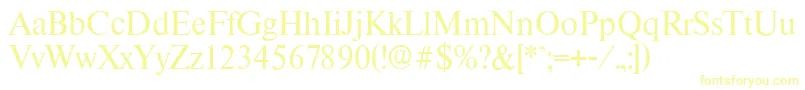ThamesserialRegular Font – Yellow Fonts on White Background