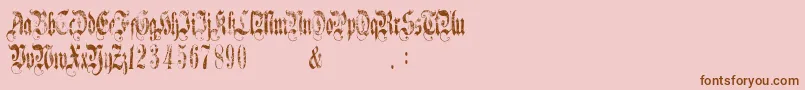 AGothiqueTime-Schriftart – Braune Schriften auf rosa Hintergrund