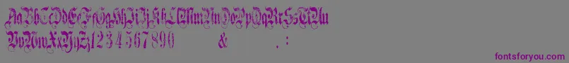 AGothiqueTime Font – Purple Fonts on Gray Background