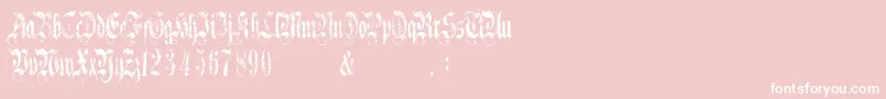 AGothiqueTime-Schriftart – Weiße Schriften auf rosa Hintergrund