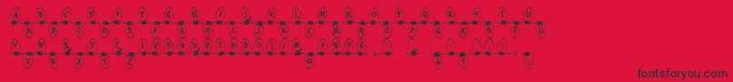 Christmaslightsoutdoor Font – Black Fonts on Red Background