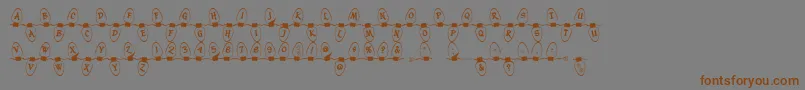 Christmaslightsoutdoor Font – Brown Fonts on Gray Background