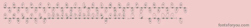 Christmaslightsoutdoor Font – Gray Fonts on Pink Background