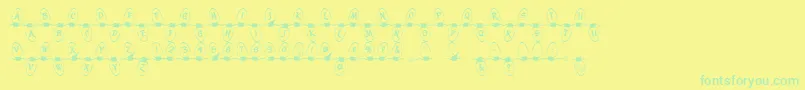 Christmaslightsoutdoor Font – Green Fonts on Yellow Background