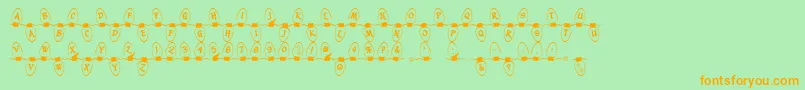 Christmaslightsoutdoor Font – Orange Fonts on Green Background