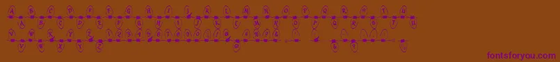Christmaslightsoutdoor Font – Purple Fonts on Brown Background