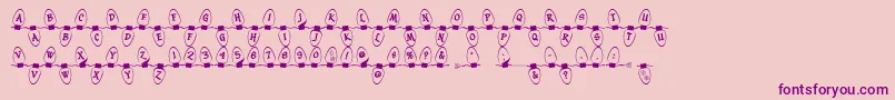 Christmaslightsoutdoor Font – Purple Fonts on Pink Background